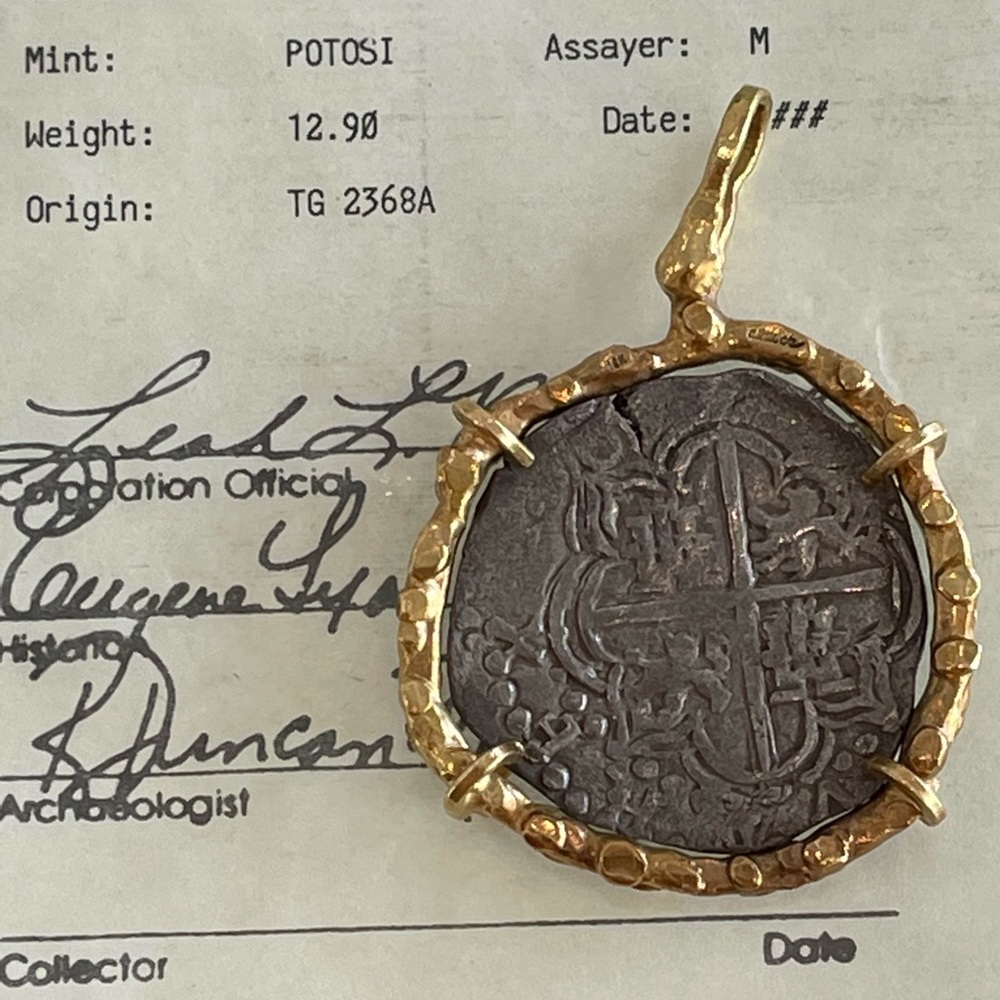 NOT FOR SALE N4 Reale Nuestra Senora DE ATOCHA Sunken treasure coin pendant